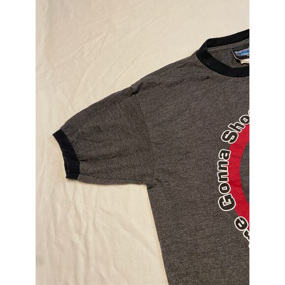 A Christmas Story Vintage Ringer T-shirt Gray Medium Shoot Your Eye Out - Picture 5 of 15